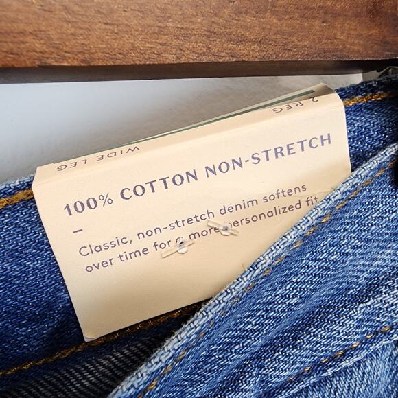 Universal Thread Relaxed Wide Leg Jeans Womens Size 26" No Stretch Cotton Baggy - Picture 12 of 15